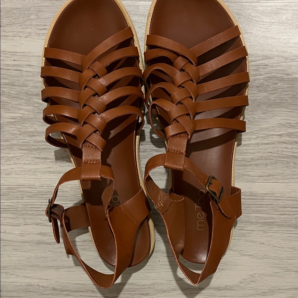 Me Too Tan Leather Sandals